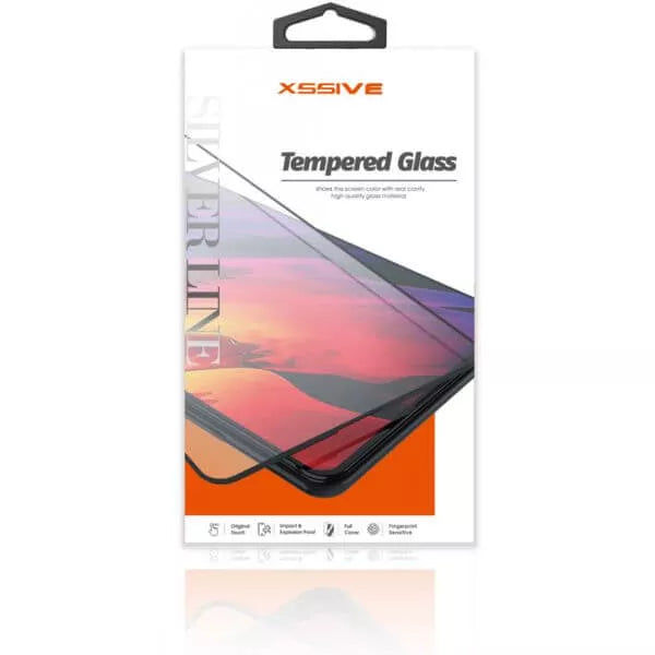 Xssive Silverline Tempered Glass Screen Protector voor Samsung Galaxy S22 Zwart