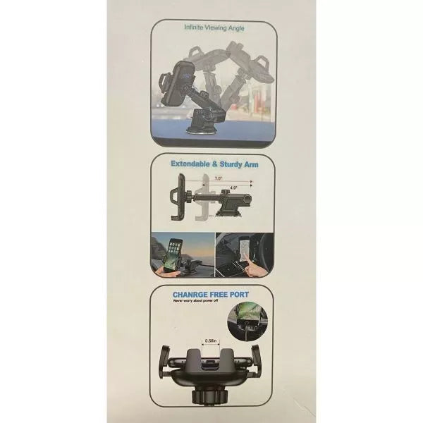 Xssive TelefoonhouderAutohouder XSS-C12 met Zuignap Zwart3