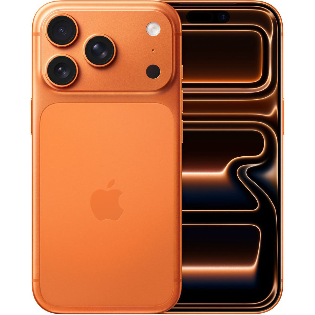 Apple iPhone 17 Pro Max Blauw voor- en achteraanzicht met titanium premium design