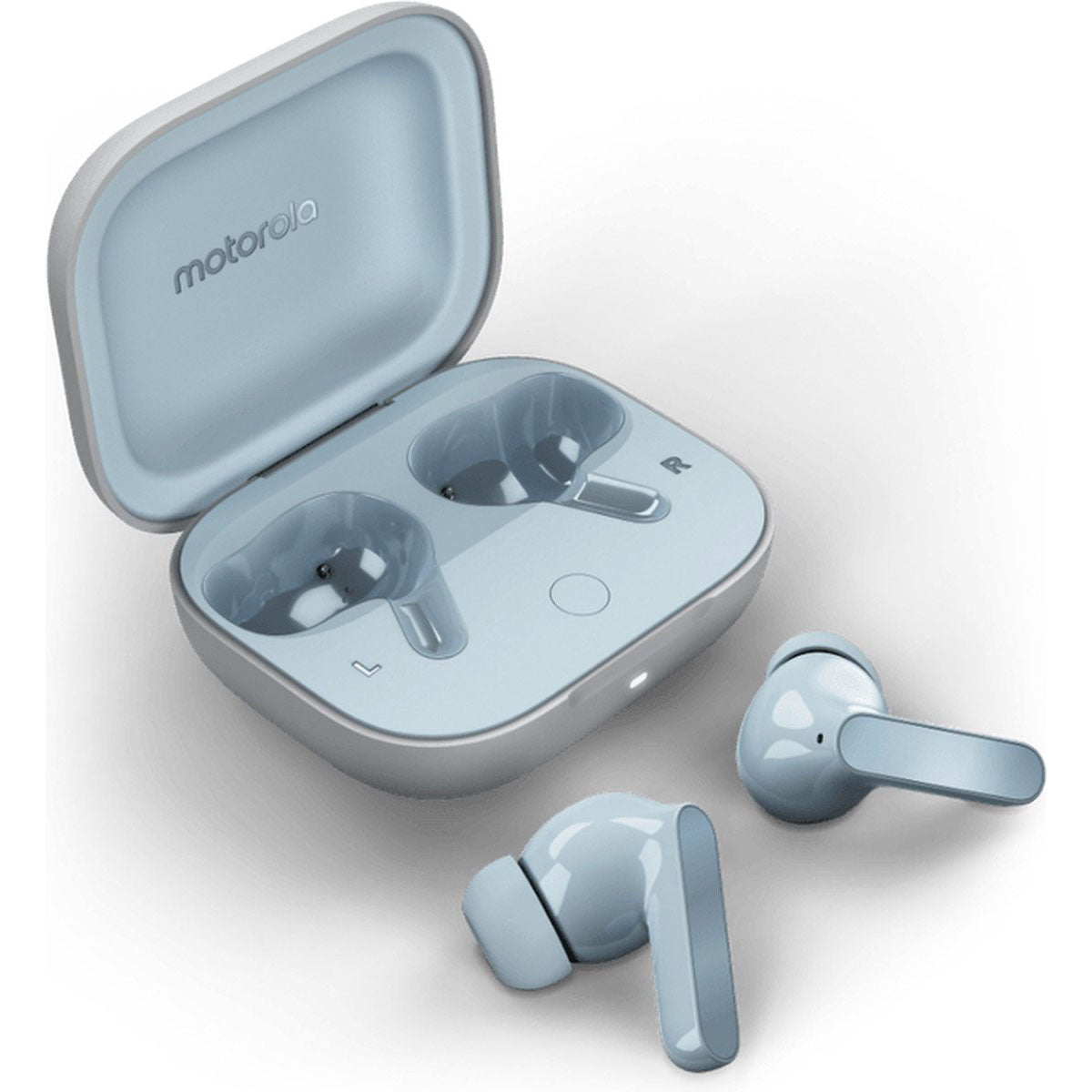 Motorola Moto Buds met Oplaadcase Glacier Blue