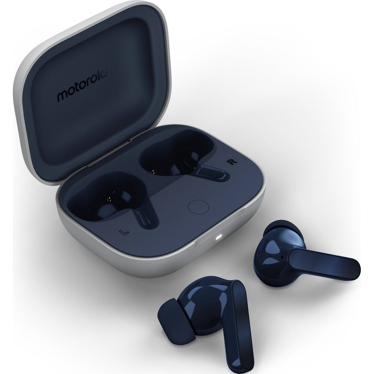Motorola Moto Buds met Oplaadcase Starlight Blue