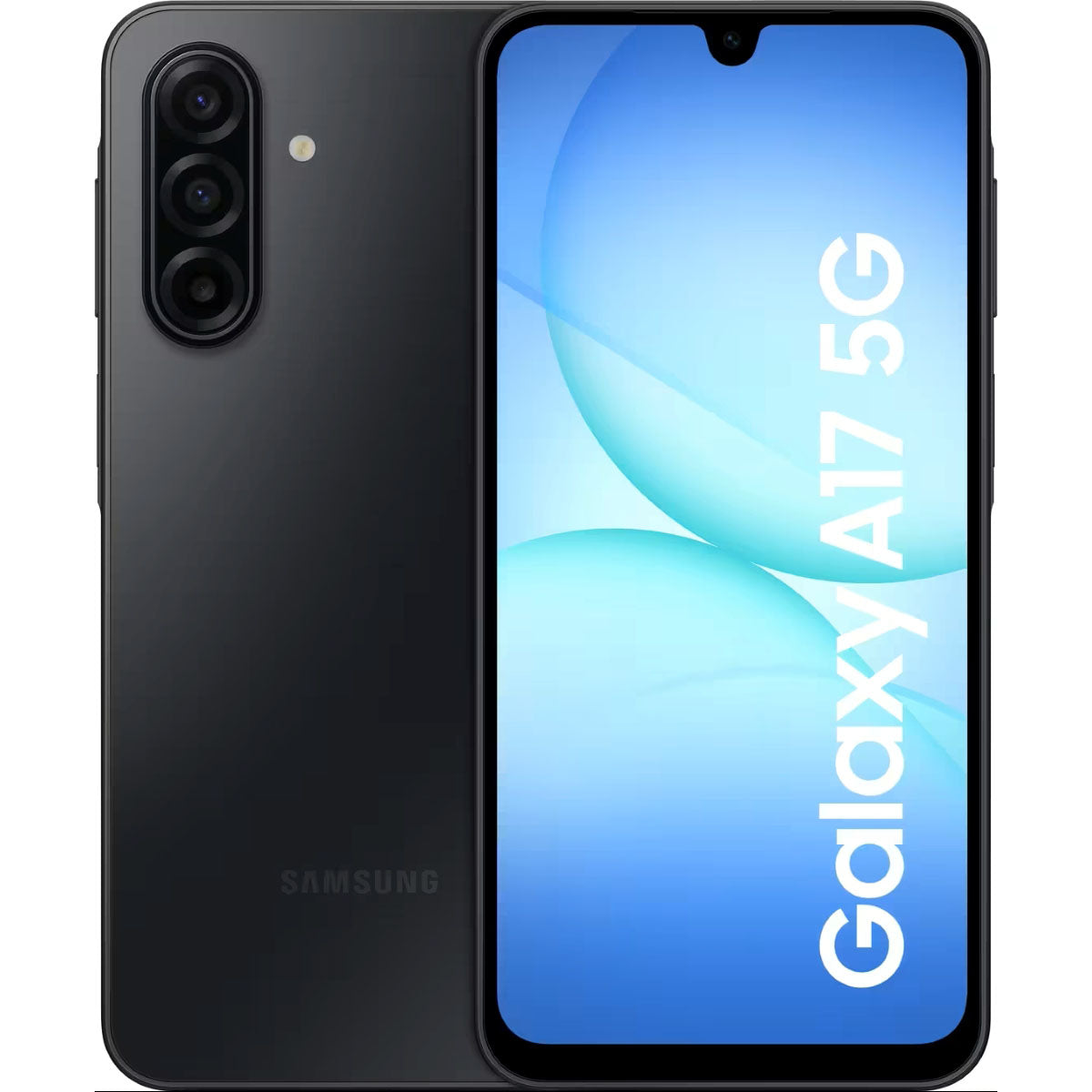 Samsung Galaxy A17 5G Zwart voor- en achteraanzicht design smartphone