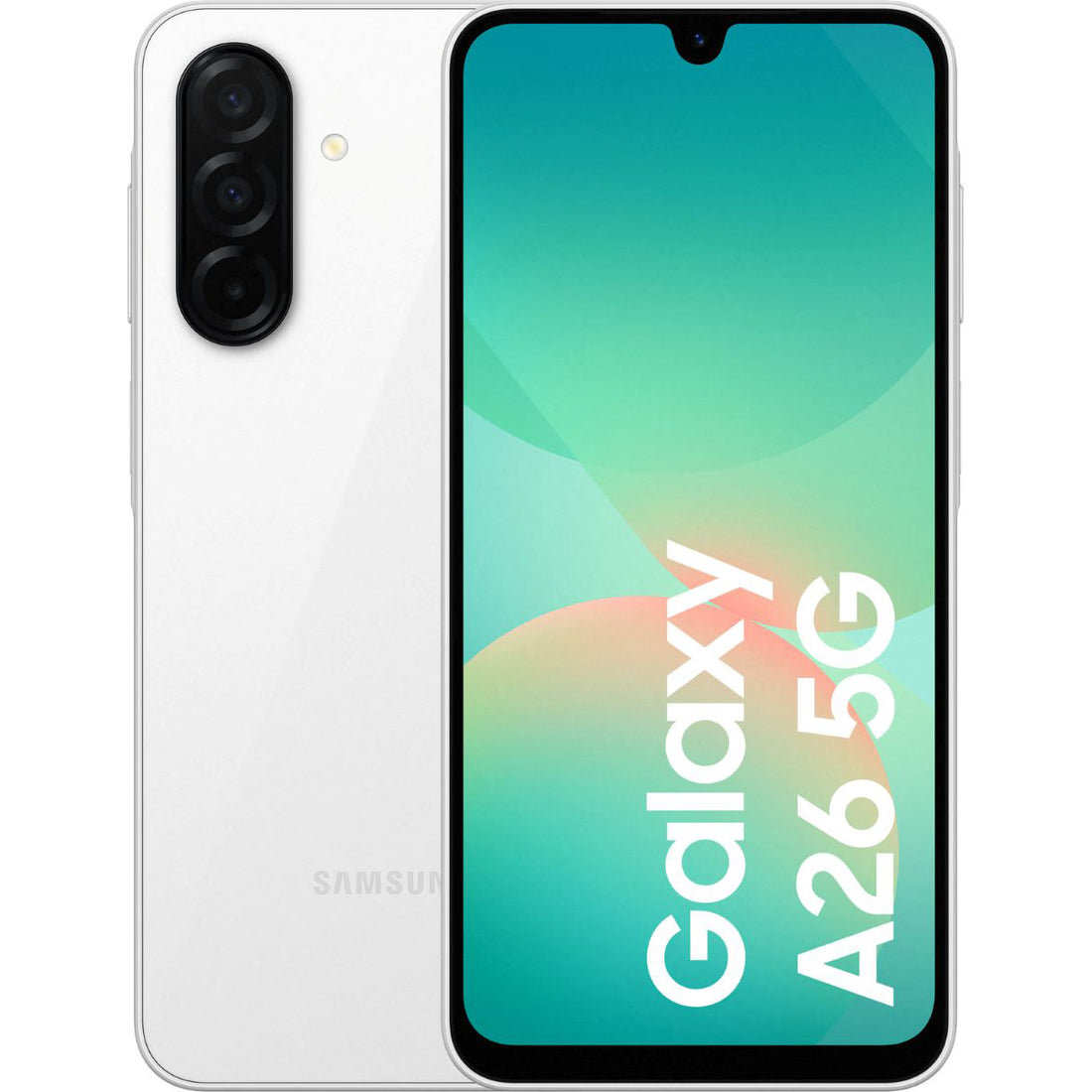 Samsung Galaxy A26 5G design in Zwart