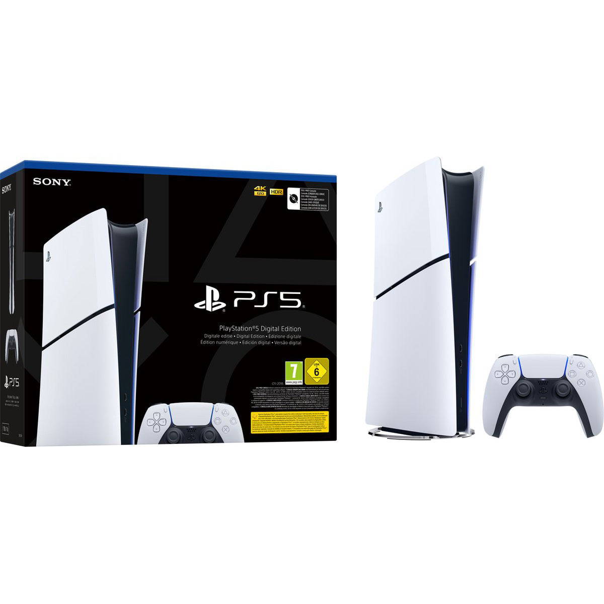 Sony PlayStation 5 Slim Digital Edition Zwart/Wit