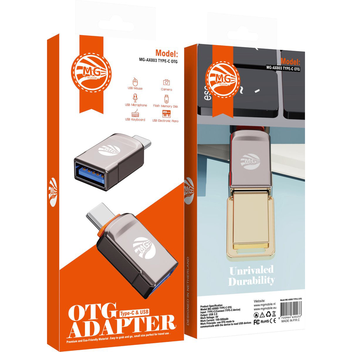 Compacte en draagbare USB C naar USB Adapter voor onderweg