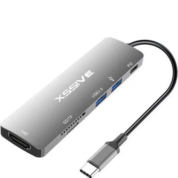xssive-6in1-usb-hub-naar-usb-c-hub-zwart