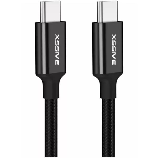 xssive-usb-c-naar-usb-c-laad-en-synchronisatiekabel-3m-zwart