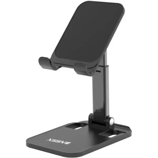 xssive-verstelbare-aluminium-standaard-telefoonhouder-smartphone-en-tablets-zwart